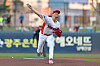 Kia Tigers starting pitcher James Naile delivers a pitch during a game against the KT Wiz at Gwangju-Kia Champions Field in Gwangju on April 15, 2025. [KIA TIGERS]