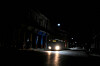 A bus drives along a dark street as Cuba begins efforts to restore power after its grid collapsed for the second time in a week amid a U.S. oil blockade that has dealt a major blow to the island's already ailing energy infrastructure, in Havana, Cuba, on March 22. [REUTERS/YONHAP]