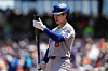 Los Angeles Dodgers second baseman Kim Hye-seong prepares to bat during the sixth inning against the San Francisco Giants at Oracle Park in San Francisco, California, on July 12, 2025. [REUTERS/YONHAP]