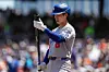 Los Angeles Dodgers second baseman Kim Hye-seong prepares to bat during the sixth inning against the San Francisco Giants at Oracle Park in San Francisco, California, on July 12, 2025. [REUTERS/YONHAP]