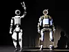 The research version of Atlas, left, and its mass-production variant at CES 2026 [HYUNDAI MOTOR GROUP, NEWS1]