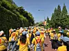 Participants walk along the trail during the 2026 McDonald's Happy Walk in Incheon on May 24. [KIM MIN-YOUNG]