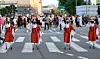 Humanoid robot monks wave during a lantern parade in Jongno District, central Seoul, on May 16, as part of celebrations preceding Buddha’s Birthday, which falls on May 24 this year. [NEWS1]