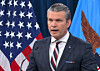 Defense Secretary Pete Hegseth speaks during a press briefing at the Pentagon, March 4, in Washington. [AP/YONHAP]