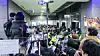 Staff members restrict access ahead of the National Human Rights Commission of Korea’s second plenary meeting of 2025 at the commission’s headquarters in Seoul’s Jung District on Feb. 10, 2025, before the Constitutional Court’s ruling on former President Yoon Suk Yeol’s impeachment case. The area around the commission became chaotic as far-right YouTubers and supporters gathered at the scene. [JOINT PRESS CORPS]