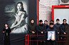 A funeral procession for actor Yoon Seok-hwa is held in front of a theater in Jongno District, central Seoul, on Dec. 21, 2025. [YONHAP]