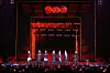 BTS performs onstage during its comeback show, 'BTS The Comeback Live: Arirang,' at Gwanghwamun Square in Jongno District, central Seoul, on March 21. [YONHAP]