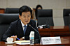 Unification Minister Chung Dong-young speaks with the European Union delegation in central Seoul on May 28. [MINISTRY OF UNIFICATION]