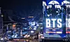 Spectators fill streets of the Gwanghwamun Square and nearby areas in central Seoul as K-pop boy band BTS performs to mark their return after four-year hiatus on March 21. [NEWS1]