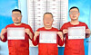 Chinese nationals who tortured a Korean to death are seen in a photo provided by Cambodian authorities. [JOONGANG PHOTO]