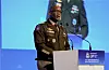 Combined Forces Command Commander Gen. Xavier Brunson delivers a keynote address at the Korea-U.S. Alliance Policy Forum held at the War Memorial of Korea in Yongsan District, central Seoul, on Dec. 29, 2025. [YONHAP]