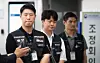 Choi Seung-ho, head of the Samsung Electronics branch of the Samsung Group Superenterprise Labor Union, answers reporters’ questions after a third post-mediation meeting at the Central Labor Relations Commission in the Government Complex Sejong on May 20, one day before the union’s planned announcement of a general strike. [JOINT PRESS CORPS]