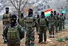 Iranian Kurdish fighters from the Kurdistan Freedom Party (PAK) take part in a training session at a base on the outskirts of Erbil, Iraq February 12, 2026. [REUTERS/YONHAP]
