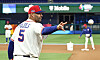 Dominican Republic manager Albert Pujols tosses a ball during practice for the quarterfinal game against Korea at the World Baseball Classic at loanDepot park in Miami on March 12. [YONHAP]