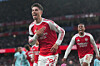 Arsenal's Kai Havertz celebrates after scoring during a Premier League match between Arsenal and Burnley in London on May 18. [AP/YONHAP]