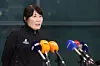 Lee Do-hee, head coach of Iran's women's national volleyball team, speaks with reporters after arriving at Incheon International Airport on March 5 following her emergency return to Korea amid escalating tensions in the Middle East. [JOINT PRESS CORPS]