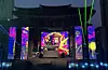 A EDM performance takes places as part of the Seoul International Buddhism Expo at Bongeunsa Temple on April 2. [WOO JI-WON]