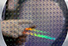 A 300-millimeter (11.8-inch) wafer at as seen at Semicon Korea 2023 in Gangnam District, southern Seoul, on Feb. 1, 2023. [NEWS1]