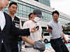 A suspect in his 50s accused of murdering a female TikToker in her 20s and abandoning her body is escorted to a court hearing for a warrant review in Yongin, Gyeonggi, on Sept. 16, 2025. [NEWS1]