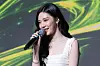 aespa’s Ningning answers questions during a press conference for the release of the group’s second full-length album “Lemonade” at Sofitel Ambassador Seoul Hotel in southern Seoul on May 28. [DANIELA GONZALEZ PEREZ]