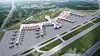 A bird's-eye rendering of the Phu Quoc International Airport expansion shows a terminal design with multiple wings, prepared to handle the projected surge in global flight traffic. [SUN GROUP]