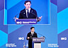 Korea Zinc Executive Chairman Choi Yun-birm speaks at a session held during the International Energy Agency ministerial meeting in Paris on Feb. 18. [YONHAP]