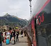 Changing trains in the town of Modane in the French Alps [JOEL DOWN]