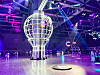 An installation resembling a giant ARMY Bomb light stick stands inside the Kintex building in Goyang, Gyeonggi, during the 2025 BTS Festa In-person Event on June 13, 2025. [DANIELA GONZALEZ PEREZ]