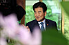 Unification Minister Chung Dong-young speaks to the reporters in Jongno District, central Seoul, on May 21. [NEWS1]