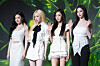 Girl group aespa poses for photos during a press conference for its second full-length album, ″Lemonade,″ held at Sofitel Ambassador Seoul Hotel in southern Seoul on May 29. [DANIELA GONZALEZ PEREZ]