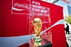 The FIFA World Cup Trophy is displayed during a Trophy Tour event at Nathan Phillips Square in Toronto on May 25. [AP/YONHAP]
