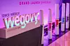 Novo Nordisk's Wegovy is on display at a product launch event in a hotel in Seoul on Oct. 15, 2024. [YONHAP]