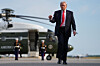 U.S. President Donald Trump walks from Marine One to board Air Force One at Ocala International Airport, in Florida on May 1. [AP PHOTO/YONHAP]