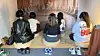 Visitors practice meditation in an enclosed space using headphones at the expo on April 2. [WOO JI-WON]
