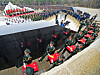 Soldiers accompany the remains of Chinese soldiers who died in the 1950-53 Korean War during a burial ceremony in Shenyang on April 1, 2016, shortly after their repatriation from South Korea. [XINHUA/YONHAP]