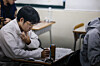 A students sits for the College Scholastic Ability Test at a high school in Yongsan District, central Seoul, on Nov. 13, 2025. [JOINT PRESS CORPS]
