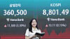 An electronic display shows the Kospi index at 8,801.49 after the market closed on June 2 in a trading room in central Seoul. It also projects the price of a single Samsung Electronics share. [NEWS1]