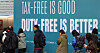 Bulk shoppers are seen waiting in front of Lotte Duty Free's Myeongdong Main Branch in Jung District, central Seoul, before opening hours on Nov. 20, 2025. [YONHAP]