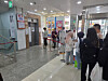 Customers line up in front of the elevator in Daiso's Myeongdong Station branch in Jung District, central Seoul, on April 29. [KIM MIN-YOUNG]