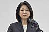 Lee Jin-sook, a former head of the Korea Media and Communications Commission, speaks during a press conference at the People Power Party's regional office in Daegu on April 25. [YONHAP]