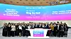 Participants ring a bell during a gender equality event at the Korea Exchange in Yeouido, Yeongdeungpo District, western Seoul, on March 13. [KOREA EXCHANGE]