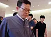 Hanwha Aerospace CEO Son Jae-il leaves a funeral hall at a hospital in Yuseong District, Daejeon, on the morning of June 3 after meeting with the families of those killed in the explosion at the company's Daejeon plant, the day their identification was completed. [YONHAP]