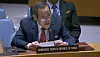 North Korea’s representative to the United Nations, Kim Song, speaks during a Security Council meeting in New York on April 30. [SCREEN CAPTURE]