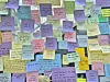 Memorial messages written by participants fill the area around Exit 10 of Gangnam Station in southern Seoul on May 17 during a memorial rally marking the 10th anniversary of the Gangnam Station murder case. [NEWS1]