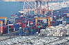 Containers are stacked at a port in the city of Pyeongtaek, Gyeonggi, on April 1. [YONHAP]