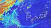 An environmental satellite image from Korea's Chollian-2B on May 22 shows southerly winds blowing across the Korean Peninsula, with fine dust levels in the 'good' range. The red area to the left indicates yellow dust originating from Inner Mongolia — a separate natural phenomenon in which strong spring winds lift loose particles from the high-altitude plateaus of the region. [NIER]