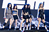 Girl group Meovv performs ″Hit 'Em,″ a B-side from its second EP, ″Bite Now,″ during a press showcase held at Cube Convention Center in western Seoul on June 1. [DANIELA GONZALEZ PEREZ]
