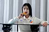 Snowboarder Choi Ga-on poses during an interview with the JoongAng Ilbo in Gangnam District, Southern Seoul, on April 10. [JOONGANG ILBO]