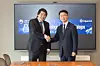 Second Vice Minister of Science and ICT Ryu Je-myung, right, poses for a photo with OpenAI Chief Strategy Officer Jason Kwon ahead of their meeting at Three IFC in western Seoul on May 26, where the two discussed cooperation on AI security threats and related initiatives. [MINISTRY OF SCIENCE AND ICT]