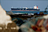 An LPG gas tanker is at anchor as traffic is down in the Strait of Hormuz, amid the U.S.-Israeli conflict with Iran, in Shinas, Oman, on March 11. [REUTERS/YONHAP]